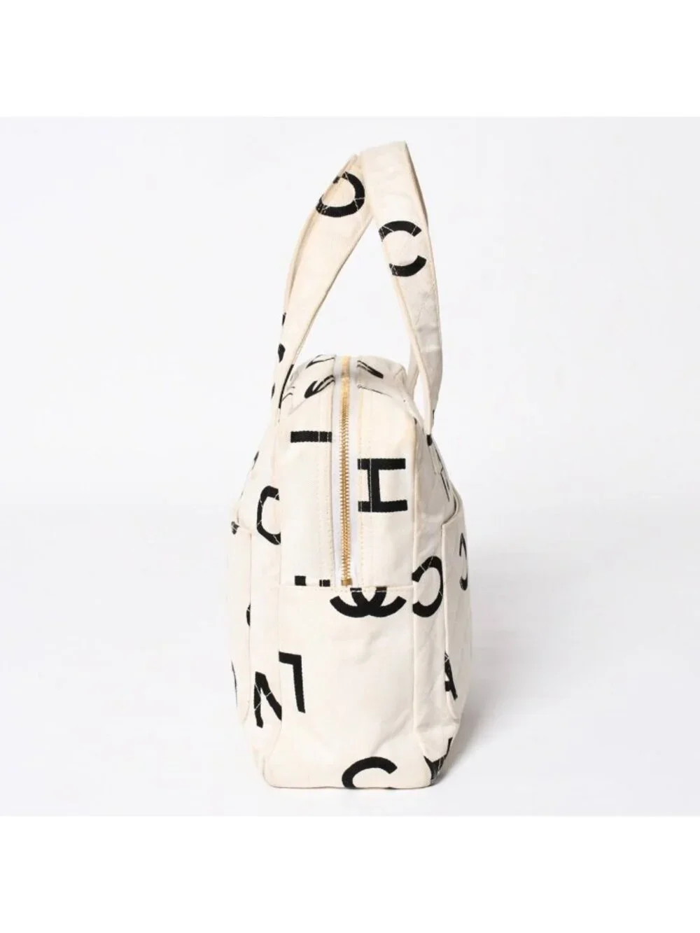 Chanel Mini Bag CC Logo Beige White Black Gold